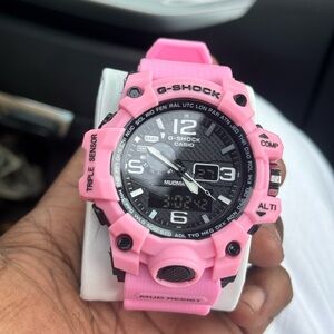 G-Shock Pink and Black Mud Resist Sport Watch